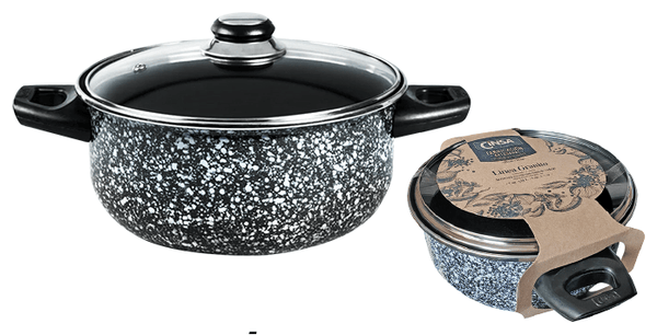 One Cinsa Artesenal HandCraft Enameled 3.34L/3.5qt Dutch Oven w/ Glass Lid