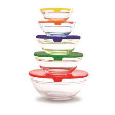 Farberware 5-Glass Bowl Set with Lids - Multi.