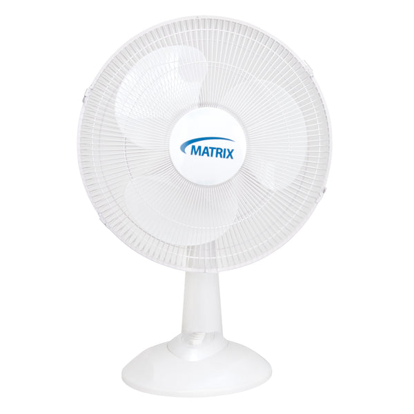 Matrix EA305 12-Inch 3 Speed Oscillating Desk Fan With Push Buttons