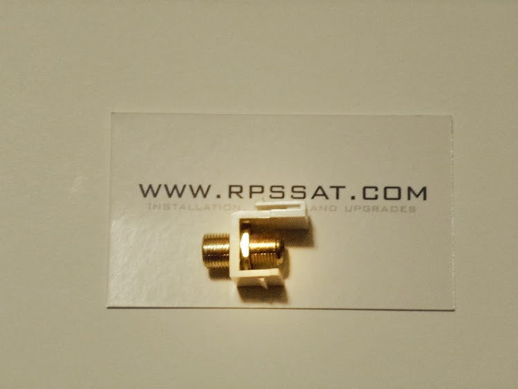 Gold Plated F Connector Coax Keystone Jack