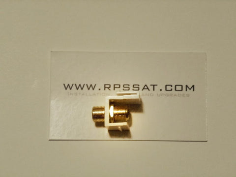 Gold Plated F Connector Coax Keystone Jack