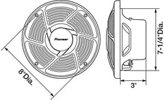Pioneer TS-MR2040 Nautica Series 8" 2-Way Marine Speakers