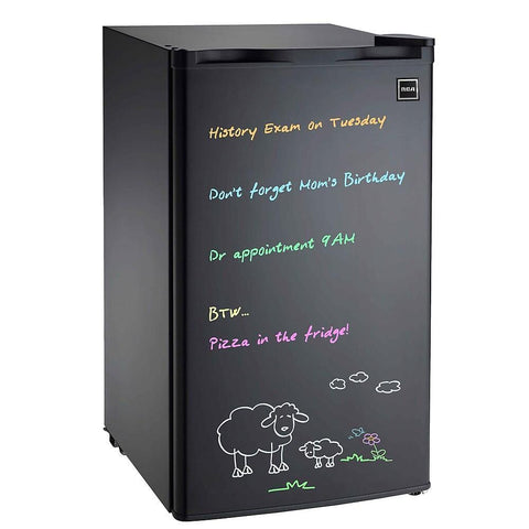 RCA RFR326 3.2 CU FT Mini Fridge w/ Dry Eraser Board & Neon Markers