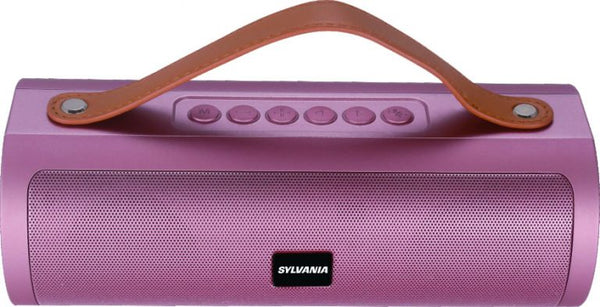 Sylvania Tube Wireless Bluetooth Speaker with Leather Strap USB FM Radio