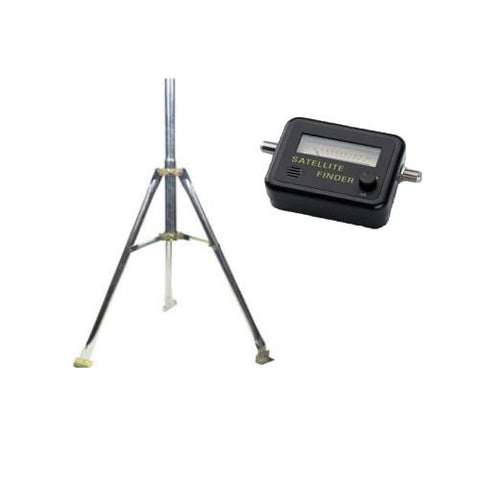 CDD 3 FT. Tripod C/W 24 Pole, 1.76 & 2" Universal Post Kit & Satellite Signal Meter